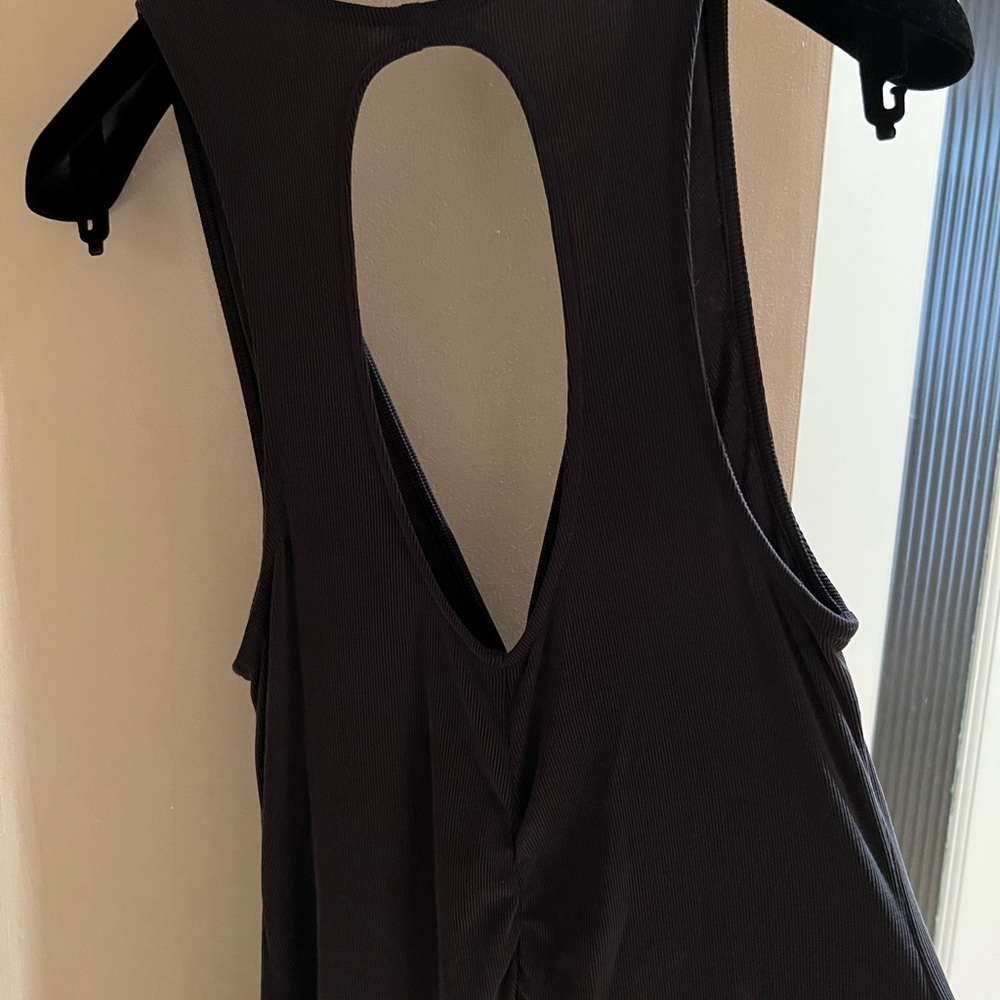nwot Free people black/charcoal cinched maxi dress - Picture 8 of 10